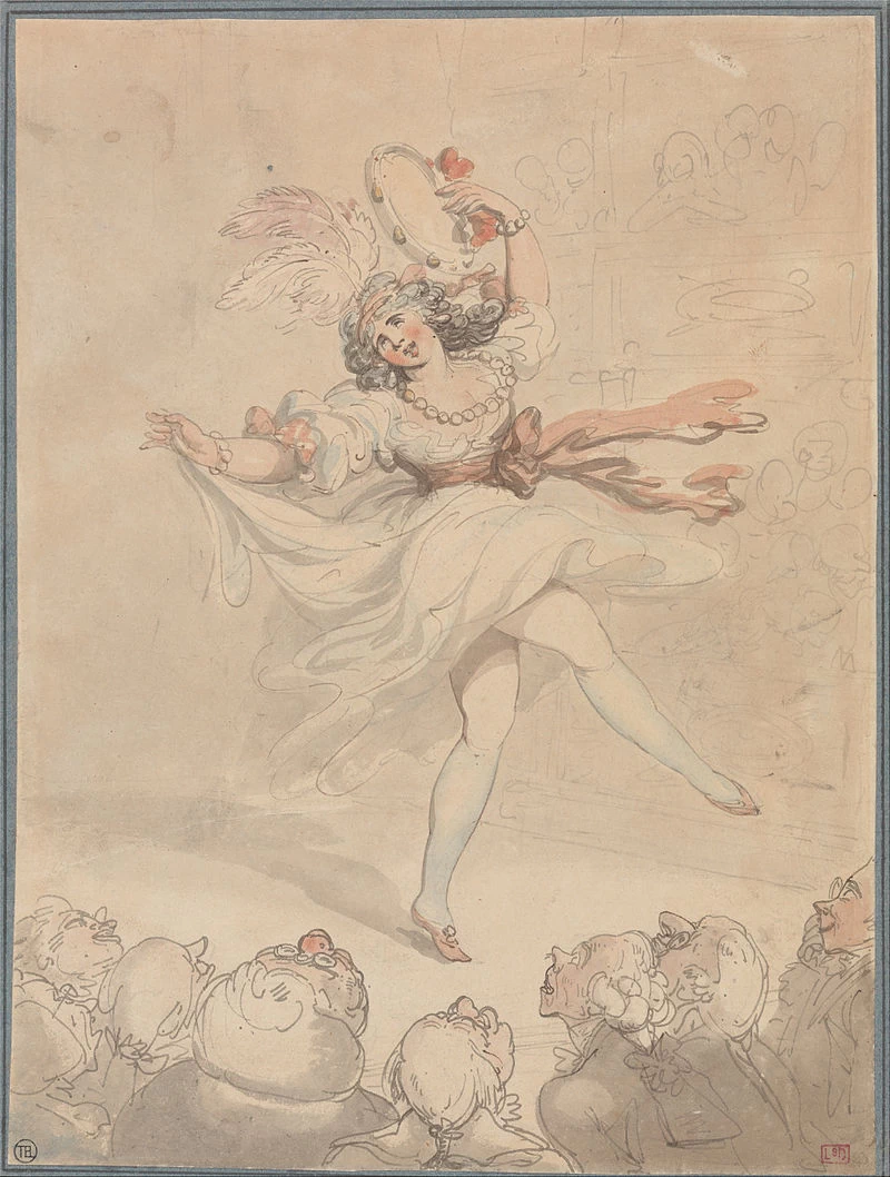 Thomas Rowlandson-10-Ballerina con tamburello